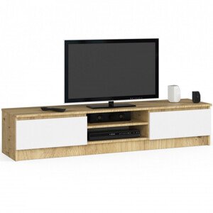 Stolek pod TV RTV K 160 CLP dub artisan / bílý