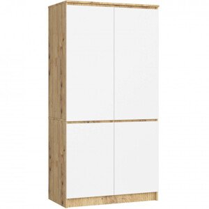 Skříň S 90 4D CLP artisan / bílá