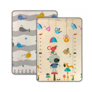Rolovací podložka pro děti Kinder 120x178 cm - medvídek a velryby
