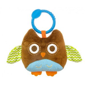 Závěsná plyšová hračka Happy owl 2552 hnědá