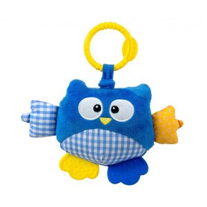 Závěsná plyšová hračka Cutie owl 2881 modrá