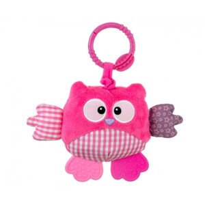Závěsná plyšová hračka Cutie owl 2881 růžová
