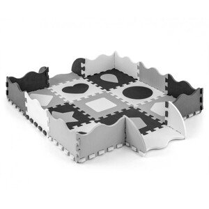 Pěnová podložka Jolly 3x3 Shapes - šedá