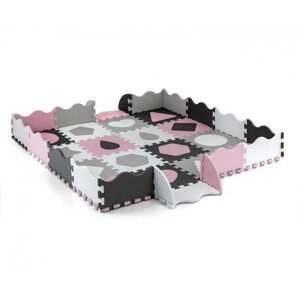 Pěnová podložka Jolly 4x4 Shapes - růžová/šedá