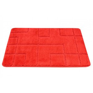 Koupelnový kobereček Inez Red červený / geometrie