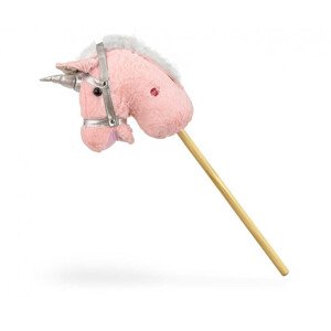 Kůň na hůlce Milly Mally světle růžový