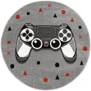 Koberec Lima G928A Gamepad světle šedý / tmavě šedý kruh