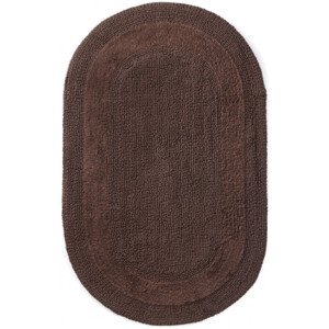 Koupelnový kobereček Javo Cotton hnědý oválný