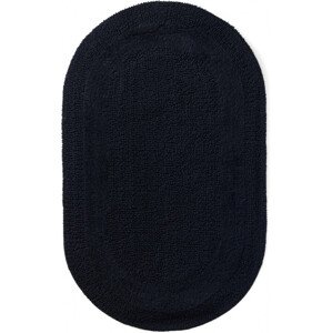 Kúpeľňový koberček Javo Cotton čierny ovál