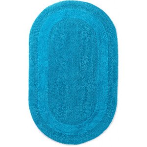 Koupelnový kobereček Javo Cotton světle tyrkysový ovál