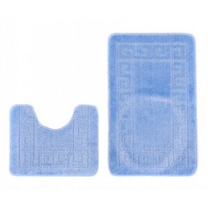 Sada koupelnových koberečků MONO 1030 modrý 5004 2PC řecký