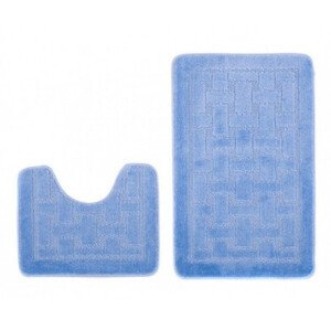 Sada koupelnových koberečků MONO 1039 modrý 5004 2PC KRATKA