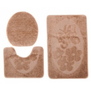 Sada koupelnových koberečků MONO 1125 camel 3305 3PC Motýl