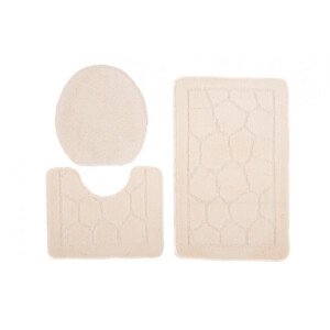 Sada koupelnových koberečků MONO 1147 krémový 1613 3PC BRUK