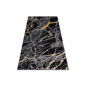 Koberec GLOSS 529A 82 mramor glamour - čierny, zlatý