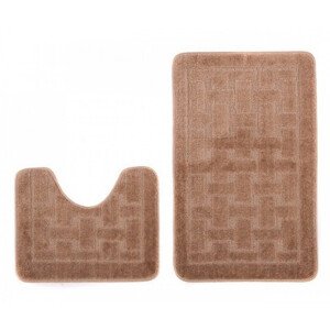 Sada koupelnových koberečků MONO 1039 camel 3305 2PC KRATKA