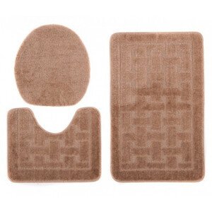 Sada koupelnových koberečků MONO 1039 camel 3305 3PC KRATKA