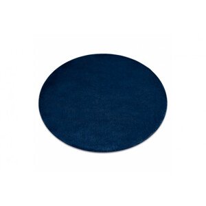 Protiskluzový koberec POSH kruh Shaggy navy granát, plyš