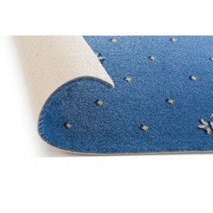Metrážový koberec GRANDE FLEUR modrý