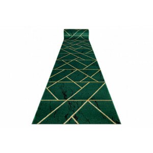 Běhoun EMERALD exkluzivní 1012 glamour, marmur, geometrický zelený/zlatý