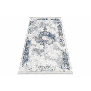 Koberec AKRYL USKUP Ornament Vintage 9987, sloní kost / modrý