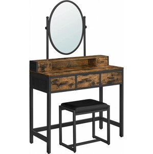 Toaletní stolek se zrcadlem a stolečkem RVT006B01