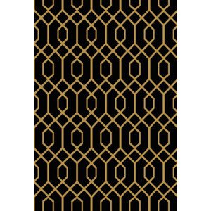 Koberec Diamond  K4427G BLACK / GOLD Tyro