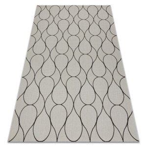 Koberec SIZAL FLAT 49379960 kapky, krémový / černý