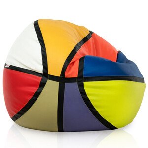 Sedací pytel Basketbal ekokůže, vícebarevný