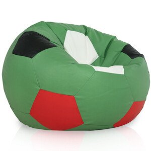 Sedací pytel Fotbal zelený, ekokůže