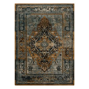 Vlněný koberec POLONIA ALHAMBRA Ornament, koňakový rám
