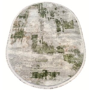 Koberec EXCLUSIVE 167 zelený / krémový ovál