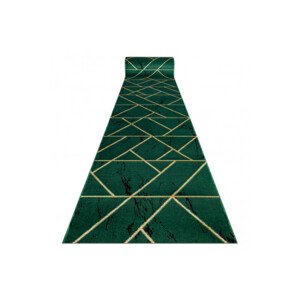 Běhoun EMERALD exkluzivní 1012 glamour, marmur, geometrický zelený/zlatý