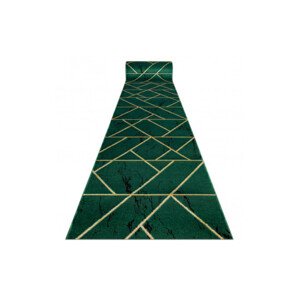 Běhoun EMERALD exkluzivní 1012 glamour, marmur, geometrický zelený/ zlatý - Výprodej