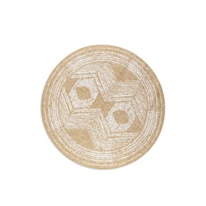 Kruhový kusový koberec Elle Decoration Gemini 106032 Ochre Ø 100 cm
