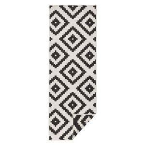 Kusový běhoun Northrugs Twin 103129 Black Cream 80x350 cm
