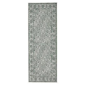 Kusový běhoun Northrugs Twin 103115 Green Cream 80x350 cm