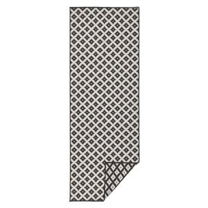 Kusový běhoun Northrugs Twin 103124 Black Cream 80x350 cm