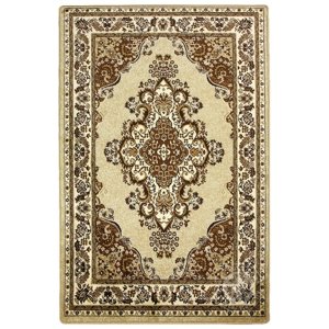 Kusový koberec Medailon 6985A Beige Ø 150 cm