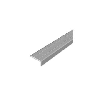 Schodová hrana samolepící - Stříbrná 24,5x10 mm 0,9 m