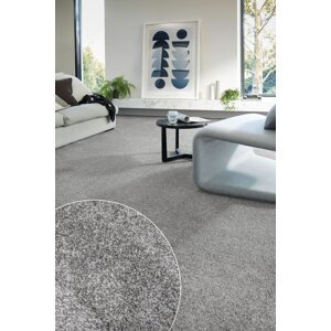 Metrážový koberec Secret Garden 115 šedá 366 cm