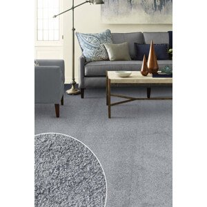 Metrážový koberec PONZA 43583 ocelová 400 cm