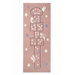 Detský kusový koberec Hanse home Adventures 104568 Rose 100x250 cm